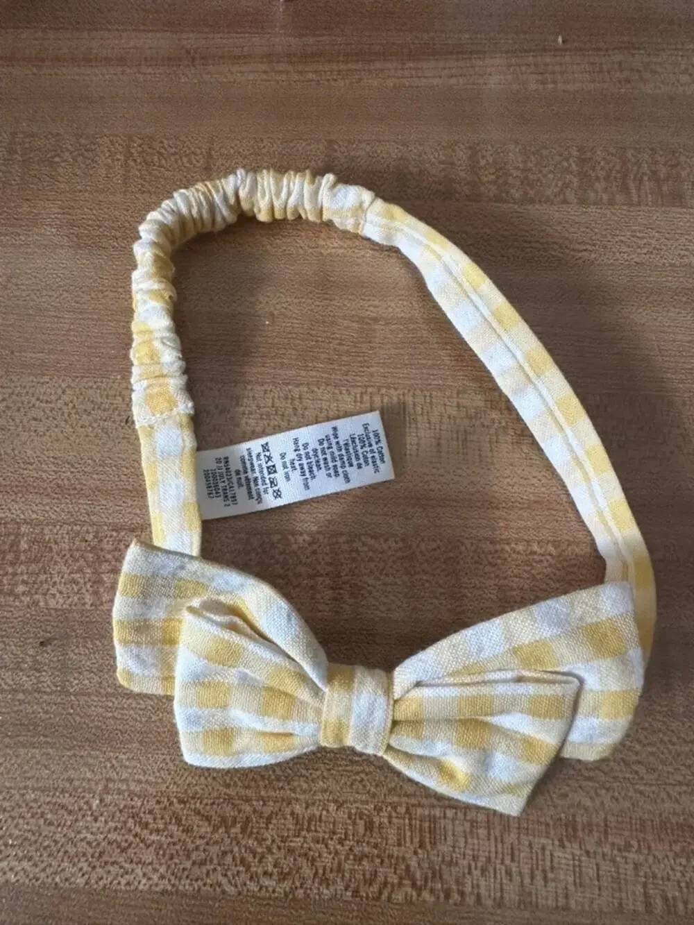JANIE & JACK Girls Gingham Yellow Headband New